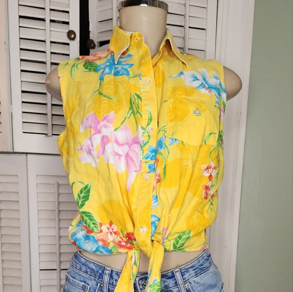 Lauren Ralph Lauren Tops - LAUREN RALPH LAUREN SLEEVELESS BLOUSE SMALL